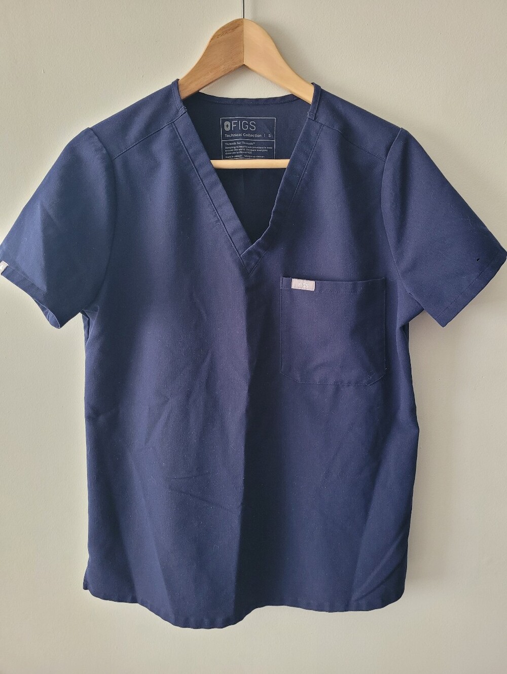 FIGS Navy Blue Small Catarina Scrub Top
